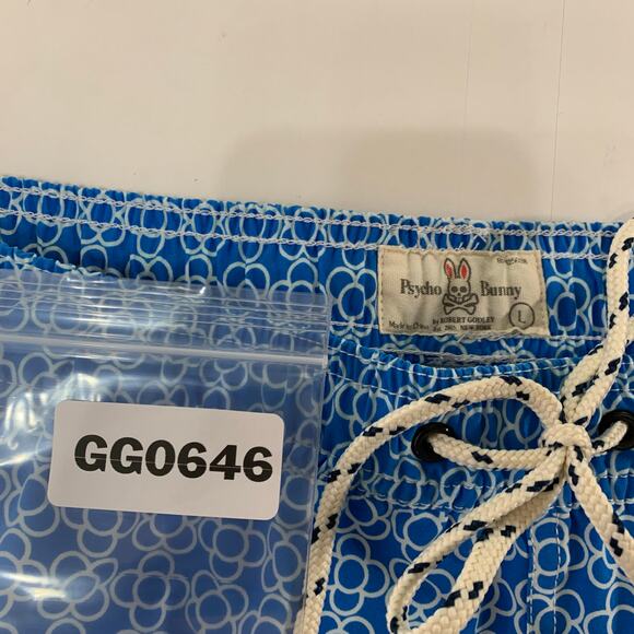 Psycho Bunny L Mens Swim Trunks Shorts Mens Bluefish Geometric 7" Inseam - Picture 3 of 11